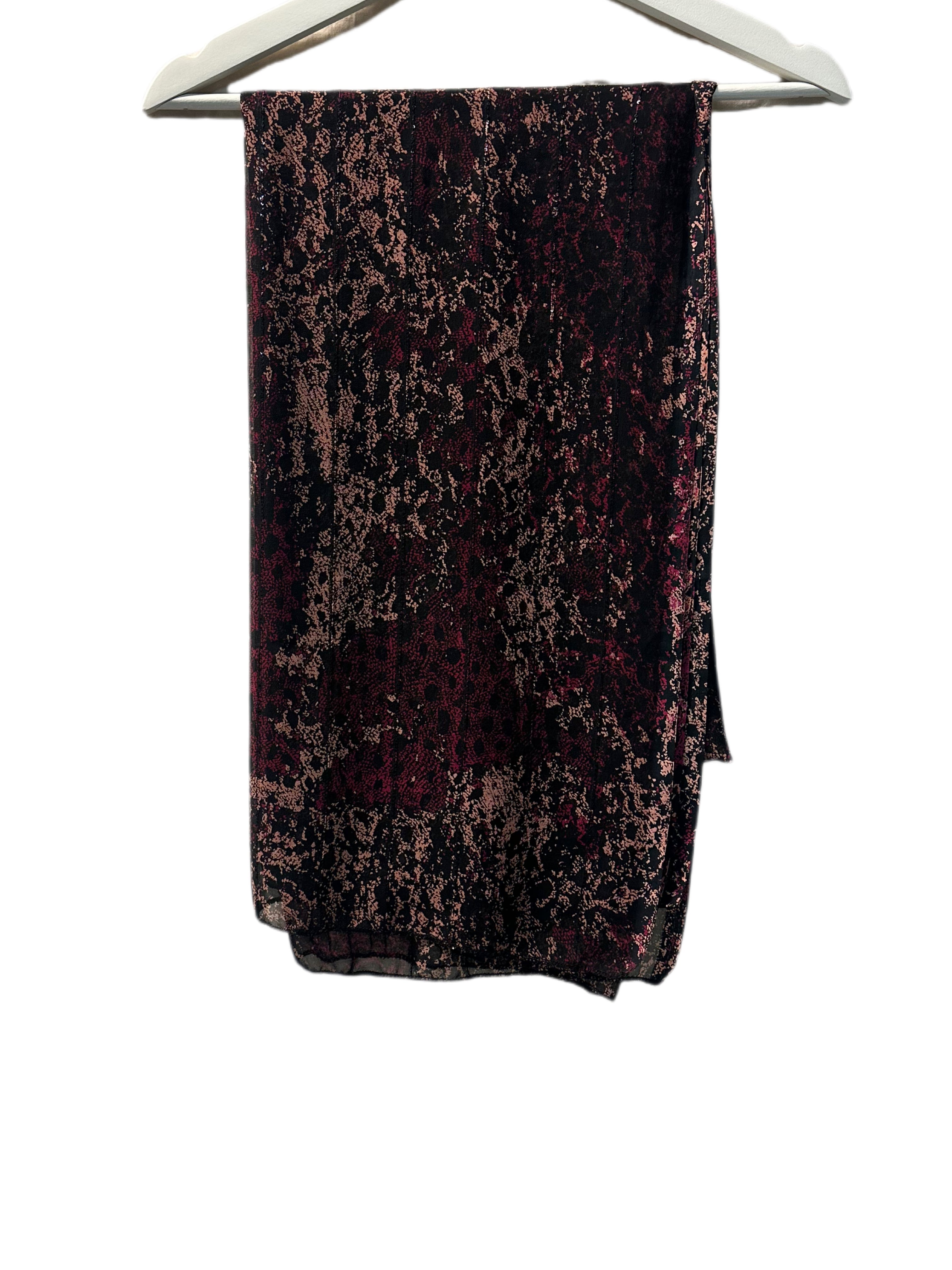 Purple printed scarf