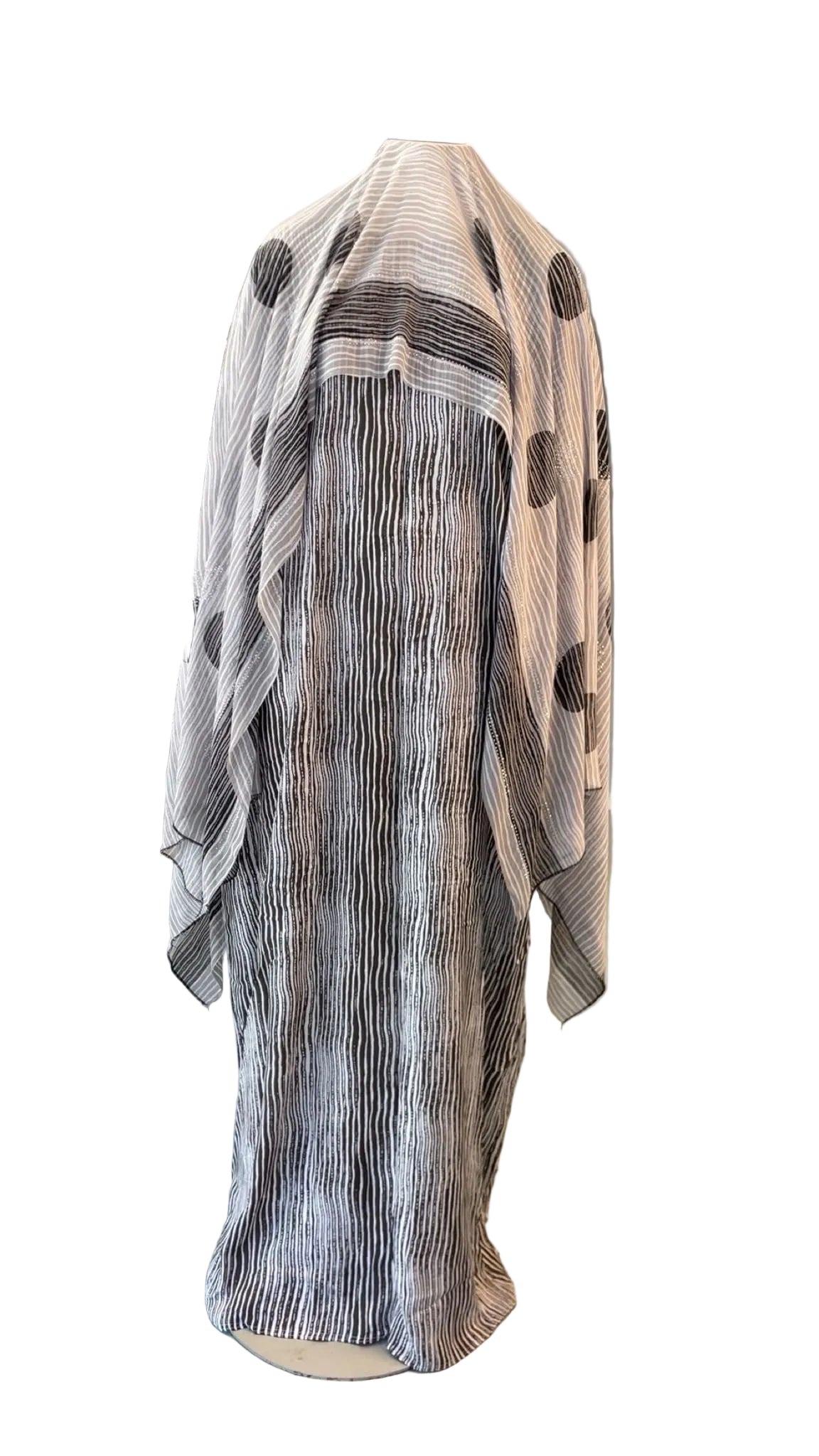Printed Baati set with chiffon hijab