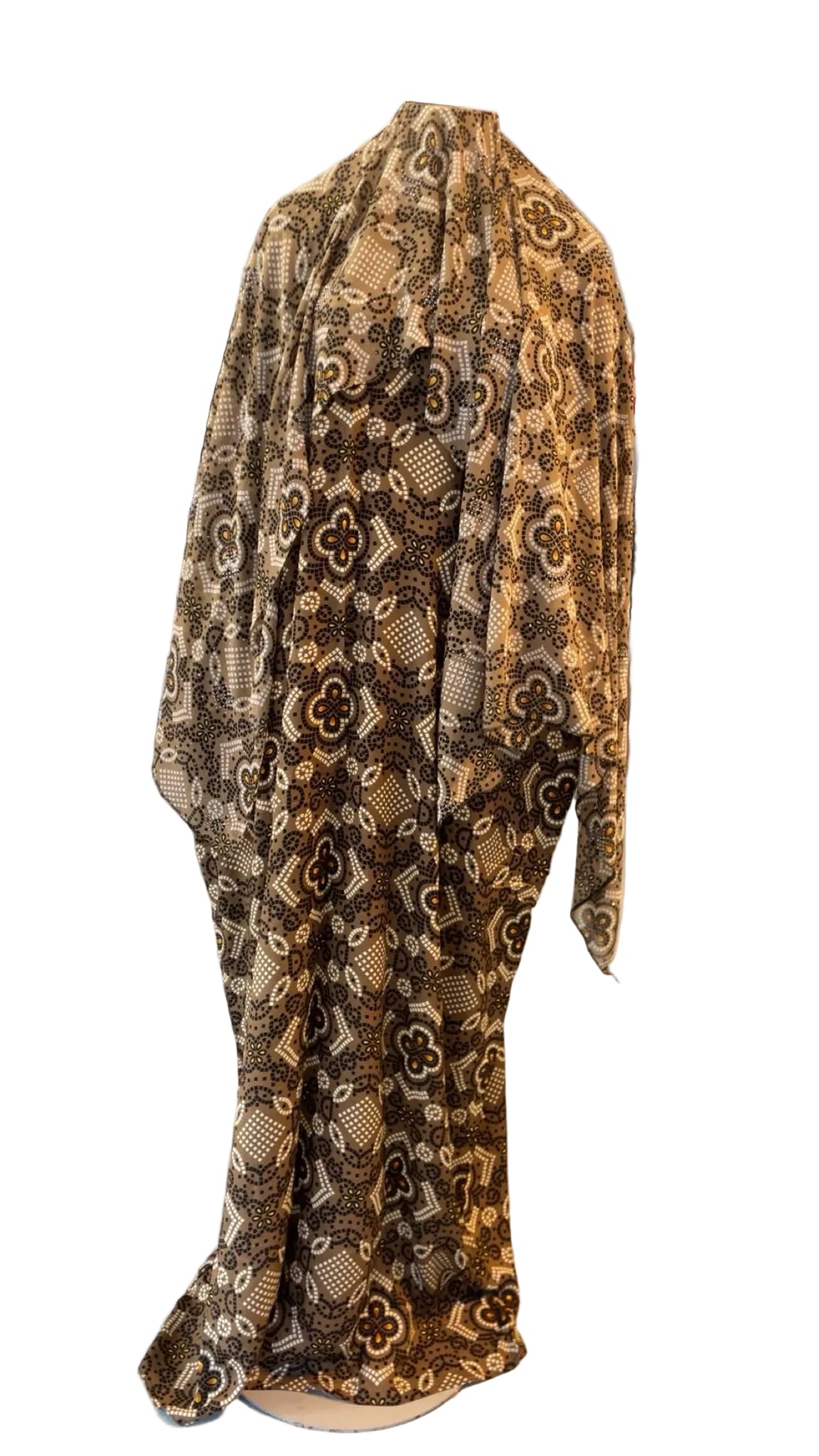 Printed Baati set with chiffon hijab